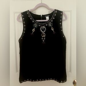 Beautiful never worn beaded top. Great for the upcoming holidays.
